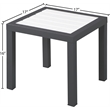 Meridian Furniture Nizuc White Wood Outdoor Patio End Table