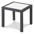 Meridian Furniture Nizuc White Wood Outdoor Patio End Table