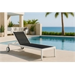 Meridian Furniture Nizuc Black Outdoor Patio Mesh Chaise Lounge Chair