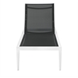 Meridian Furniture Nizuc Black Outdoor Patio Mesh Chaise Lounge Chair