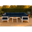 Meridian Furniture Nizuc Navy Outdoor Patio Modular Sectional
