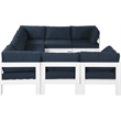 Meridian Furniture Nizuc Navy Outdoor Patio Modular Sectional