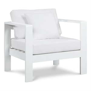 Meridian Furniture Nizuc White Outdoor Patio Arm Chair
