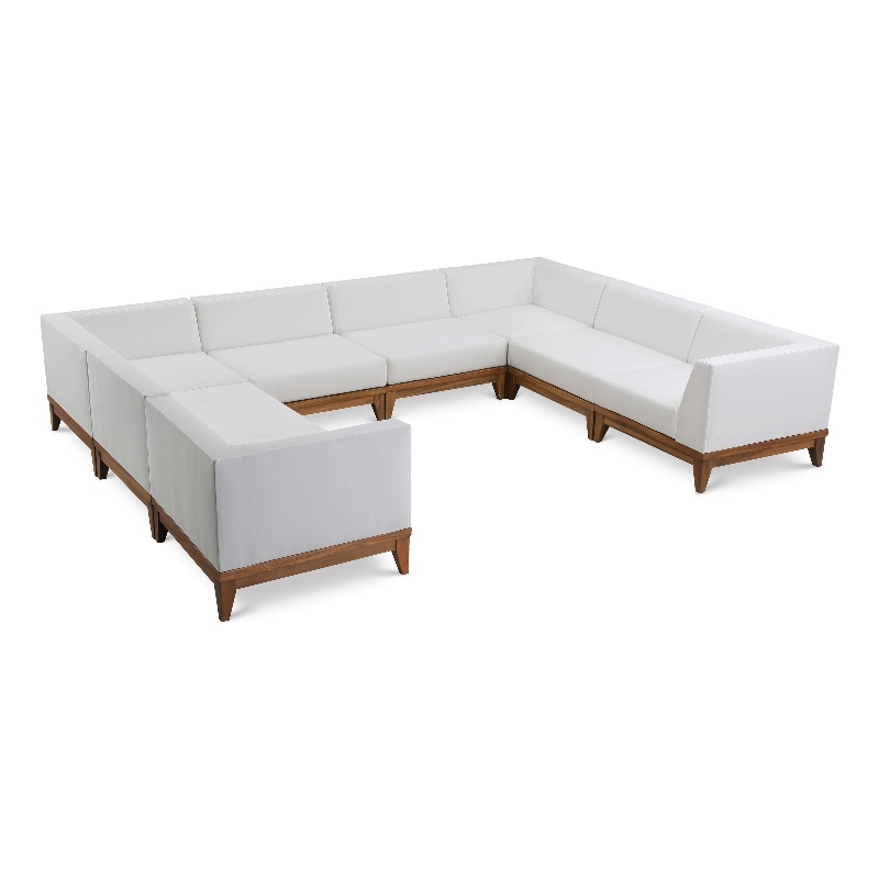 Meridian Furniture Rio Off White Water Resisting Fabric Modular Sectional