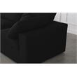 Meridian Furniture Serene Black Linen Fabric Deluxe Modular Sectional