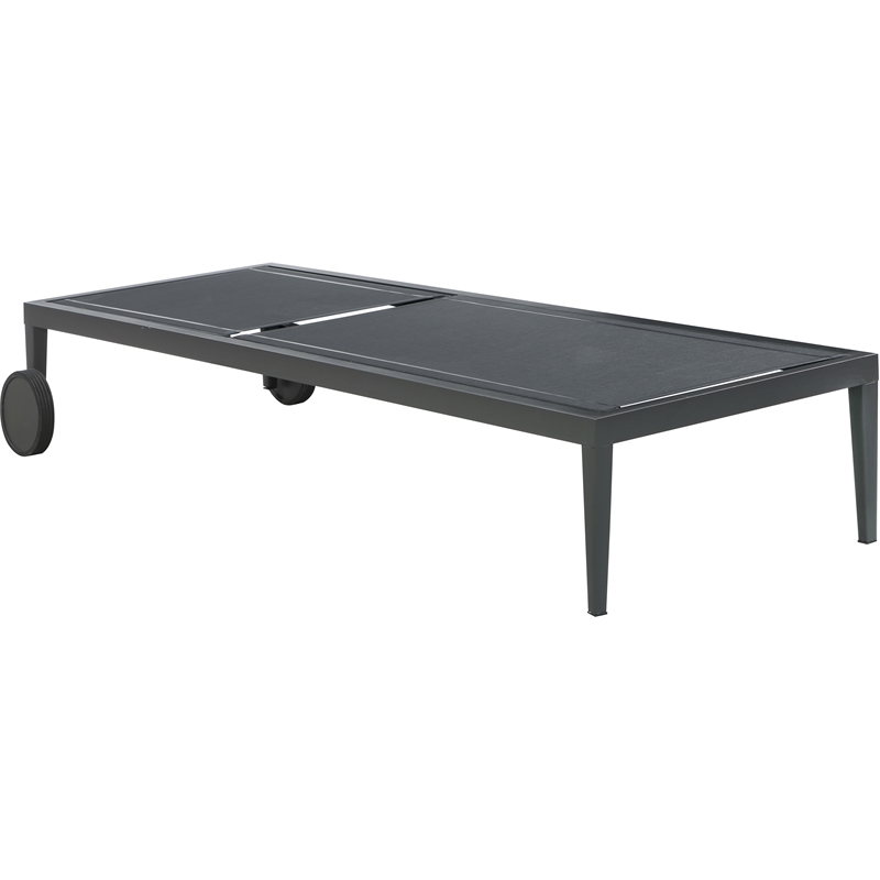 Meridian Furniture Nizuc Black Outdoor Patio Mesh Chaise Lounge Chair
