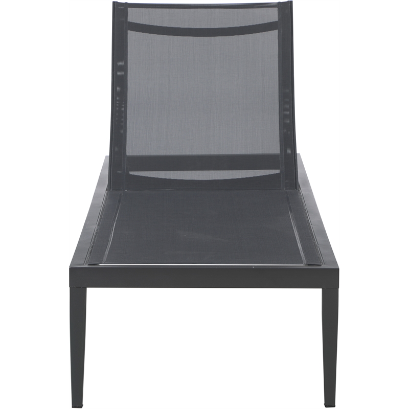 Meridian Furniture Nizuc Black Outdoor Patio Mesh Chaise Lounge Chair