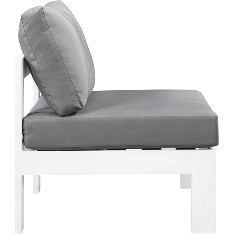 Meridian Furniture Nizuc Grey Outdoor Patio Armless Chair