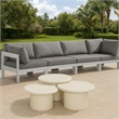 Meridian Furniture Nizuc Grey Outdoor Patio Modular Sofa