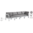 Meridian Furniture Nizuc Grey Outdoor Patio Modular Sofa