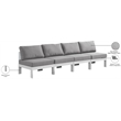 Meridian Furniture Nizuc Grey Outdoor Patio Modular Sofa