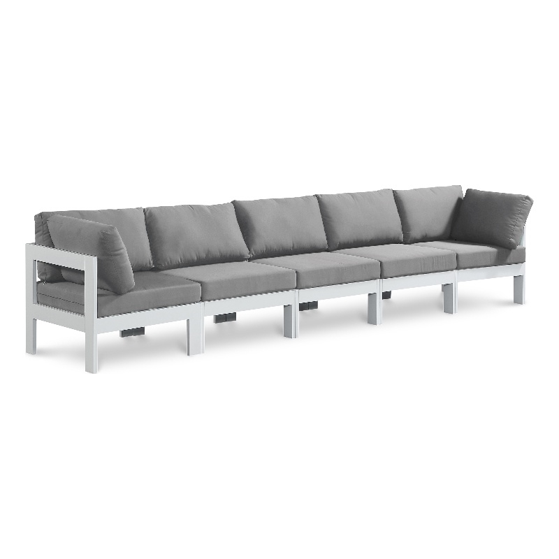 Meridian Furniture Nizuc Grey Outdoor Patio Modular Sofa