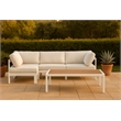 Meridian Furniture Nizuc White Outdoor Patio Modular Sectional