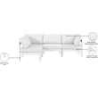 Meridian Furniture Nizuc White Outdoor Patio Modular Sectional