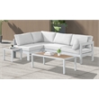 Meridian Furniture Nizuc White Outdoor Patio Modular Sectional