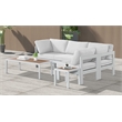 Meridian Furniture Nizuc White Outdoor Patio Modular Sectional