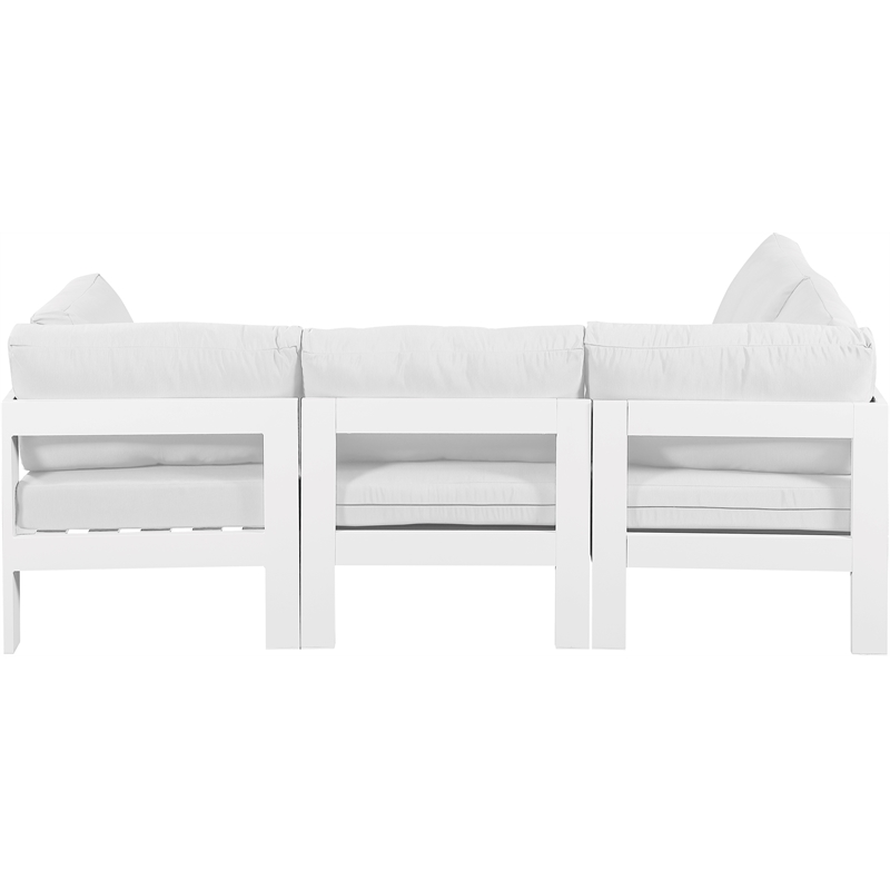 Meridian Furniture Nizuc White Outdoor Patio Modular Sectional
