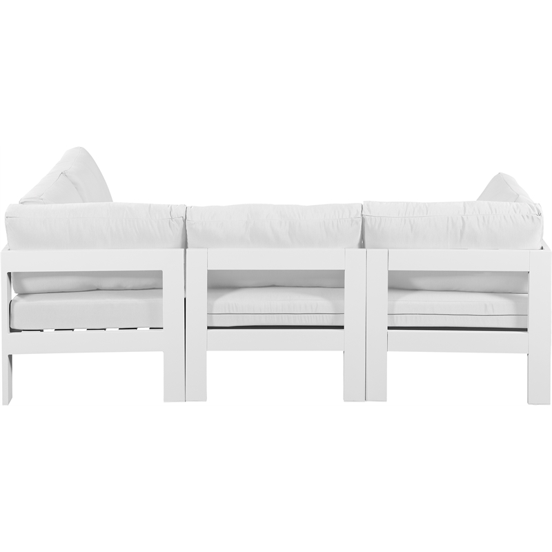 Meridian Furniture Nizuc White Outdoor Patio Modular Sectional