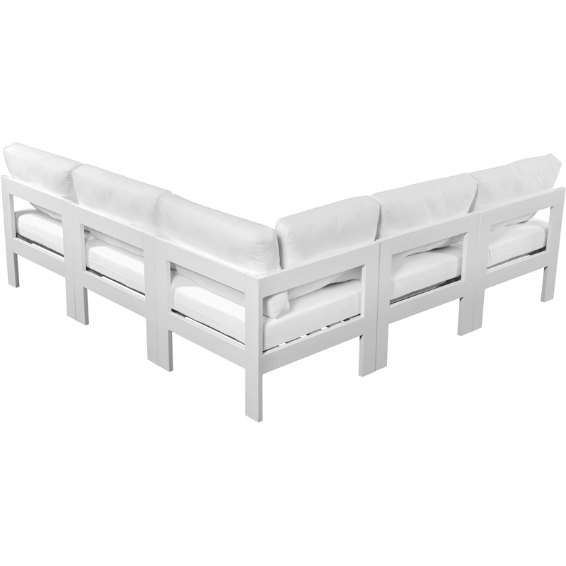 Meridian Furniture Nizuc White Outdoor Patio Modular Sectional
