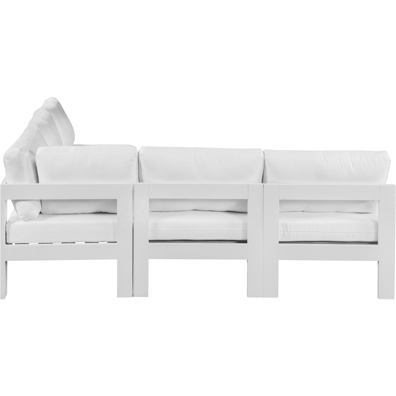 Meridian Furniture Nizuc White Outdoor Patio Modular Sectional