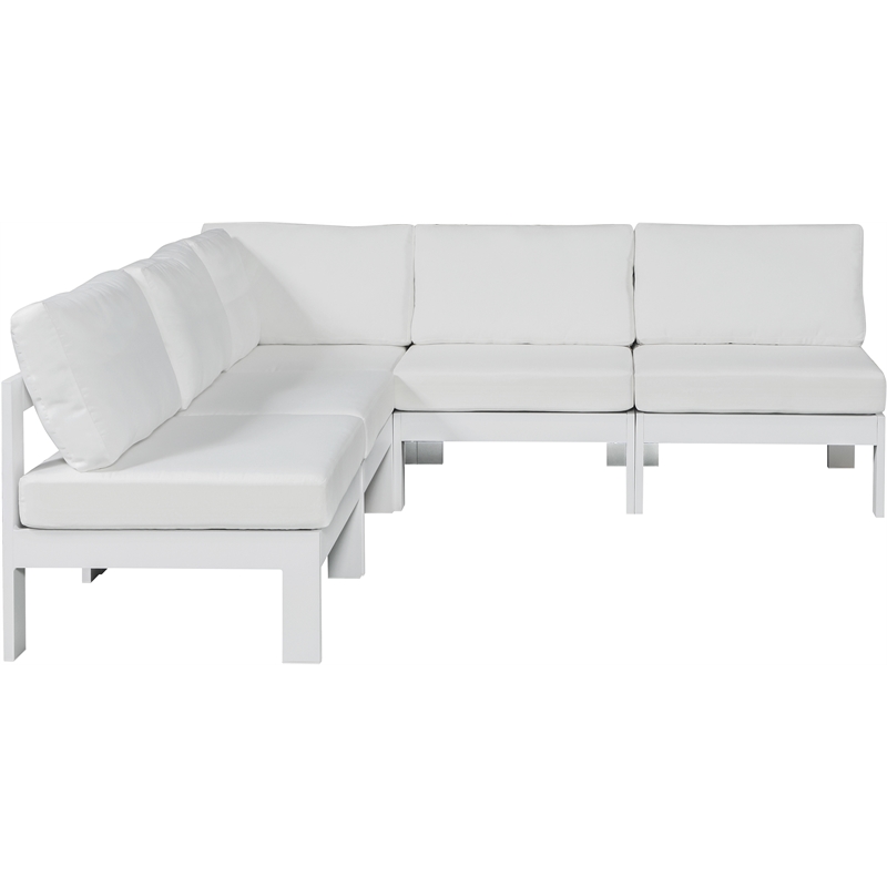 Meridian Furniture Nizuc White Outdoor Patio Modular Sectional