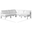 Meridian Furniture Nizuc White Outdoor Patio Modular Sectional