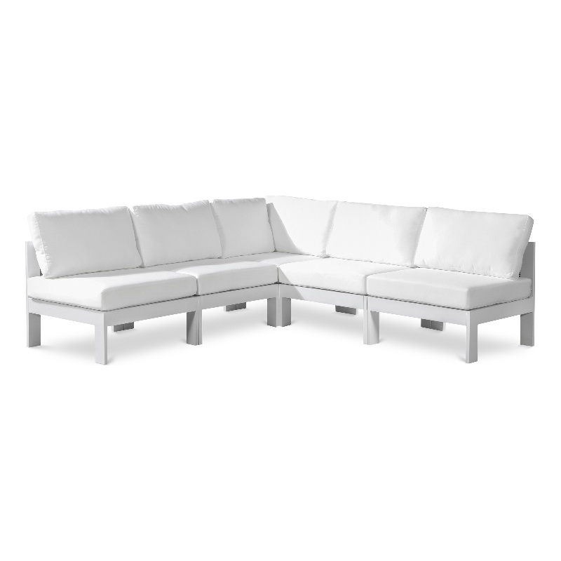 Meridian Furniture Nizuc White Outdoor Patio Modular Sectional