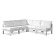 Meridian Furniture Nizuc White Outdoor Patio Modular Sectional