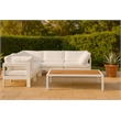 Meridian Furniture Nizuc White Outdoor Patio Modular Sectional
