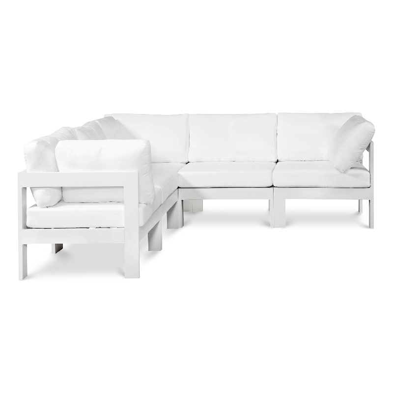 Meridian Furniture Nizuc White Outdoor Patio Modular Sectional