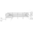 Meridian Furniture Nizuc White Outdoor Patio Modular Sectional