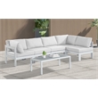 Meridian Furniture Nizuc White Outdoor Patio Modular Sectional