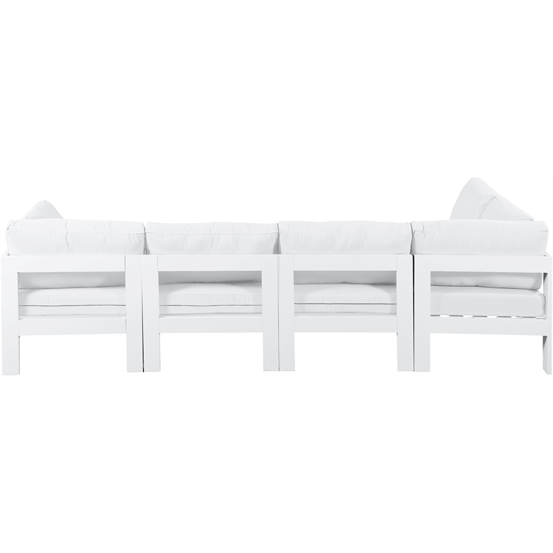 Meridian Furniture Nizuc White Outdoor Patio Modular Sectional