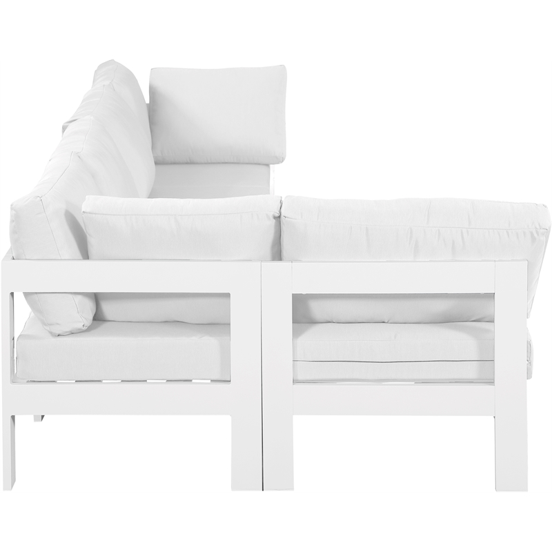 Meridian Furniture Nizuc White Outdoor Patio Modular Sectional