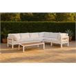 Meridian Furniture Nizuc White Outdoor Patio Modular Sectional