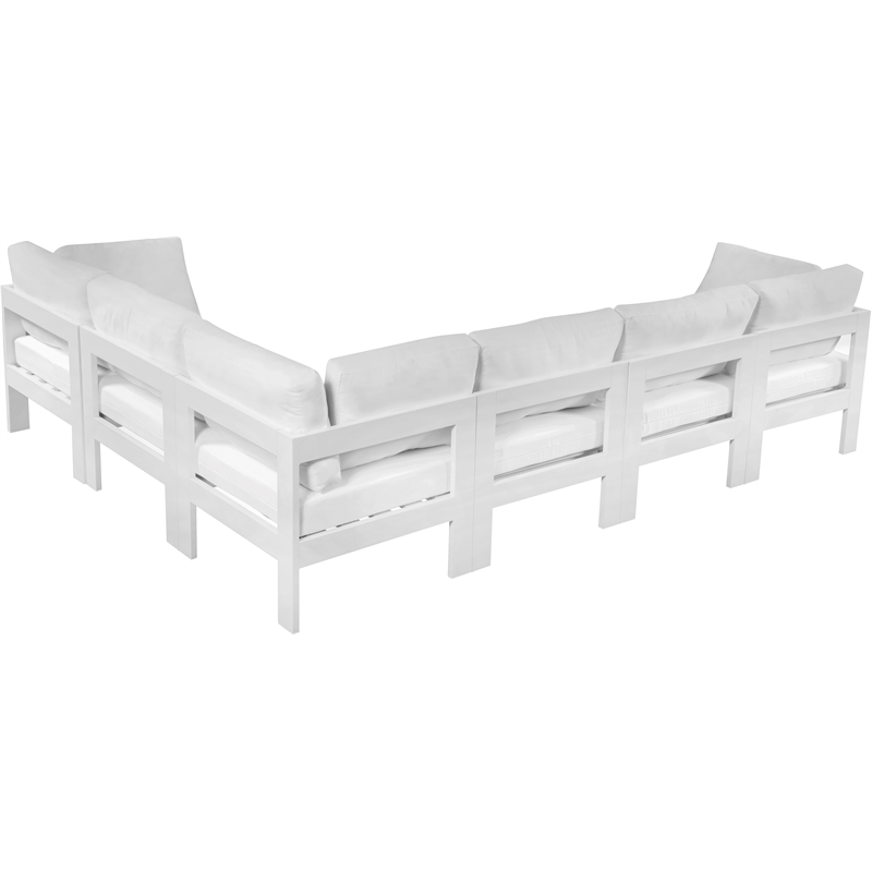 Meridian Furniture Nizuc White Outdoor Patio Modular Sectional