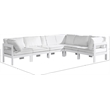 Meridian Furniture Nizuc White Outdoor Patio Modular Sectional