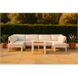 Meridian Furniture Nizuc White Outdoor Patio Modular Sectional