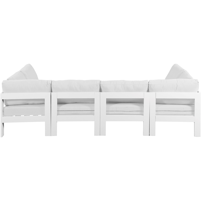Meridian Furniture Nizuc White Outdoor Patio Modular Sectional