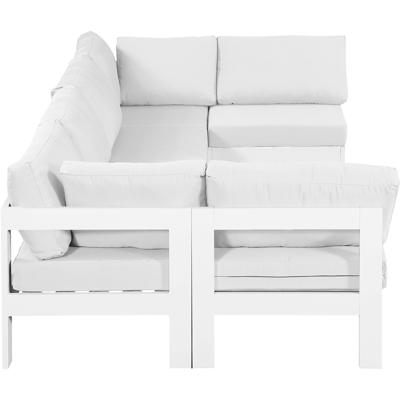 Meridian Furniture Nizuc White Outdoor Patio Modular Sectional