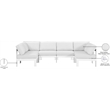 Meridian Furniture Nizuc White Outdoor Patio Modular Sectional