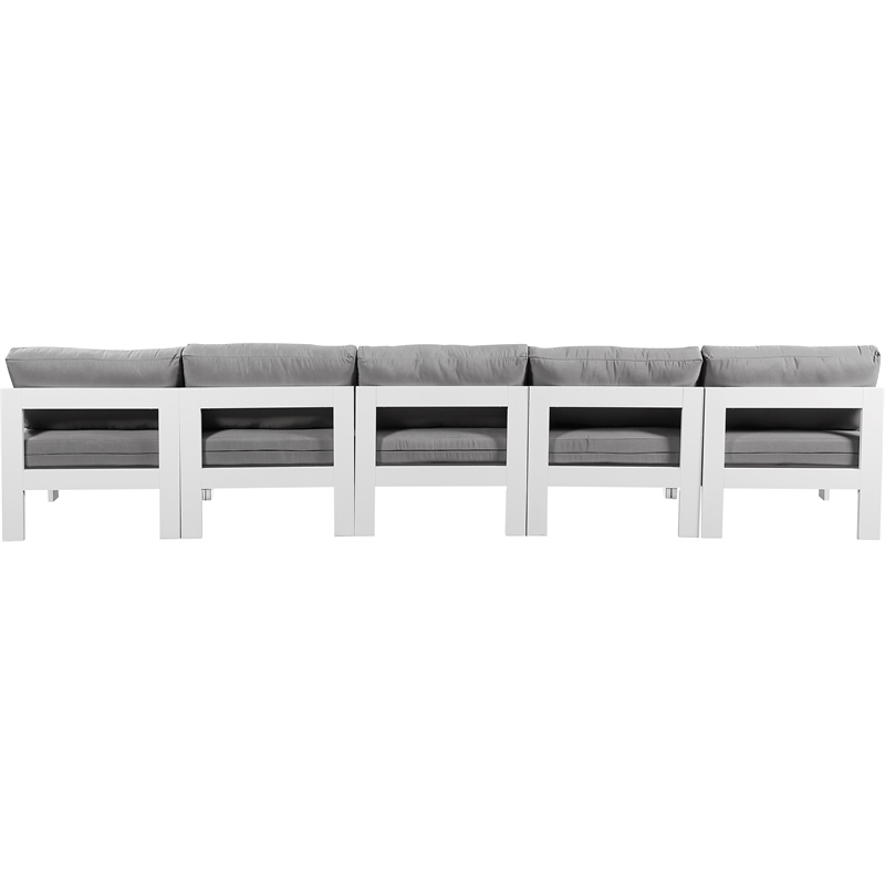 Meridian Furniture Nizuc Grey Outdoor Patio Modular Sofa