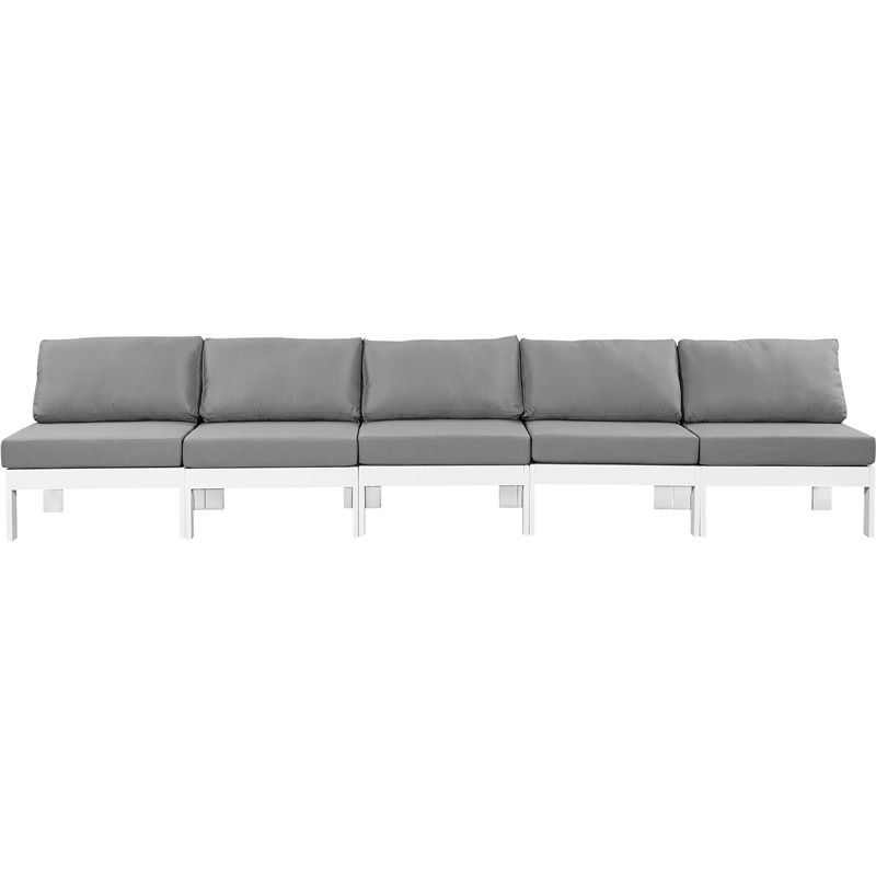 Meridian Furniture Nizuc Grey Outdoor Patio Modular Sofa