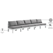 Meridian Furniture Nizuc Grey Outdoor Patio Modular Sofa