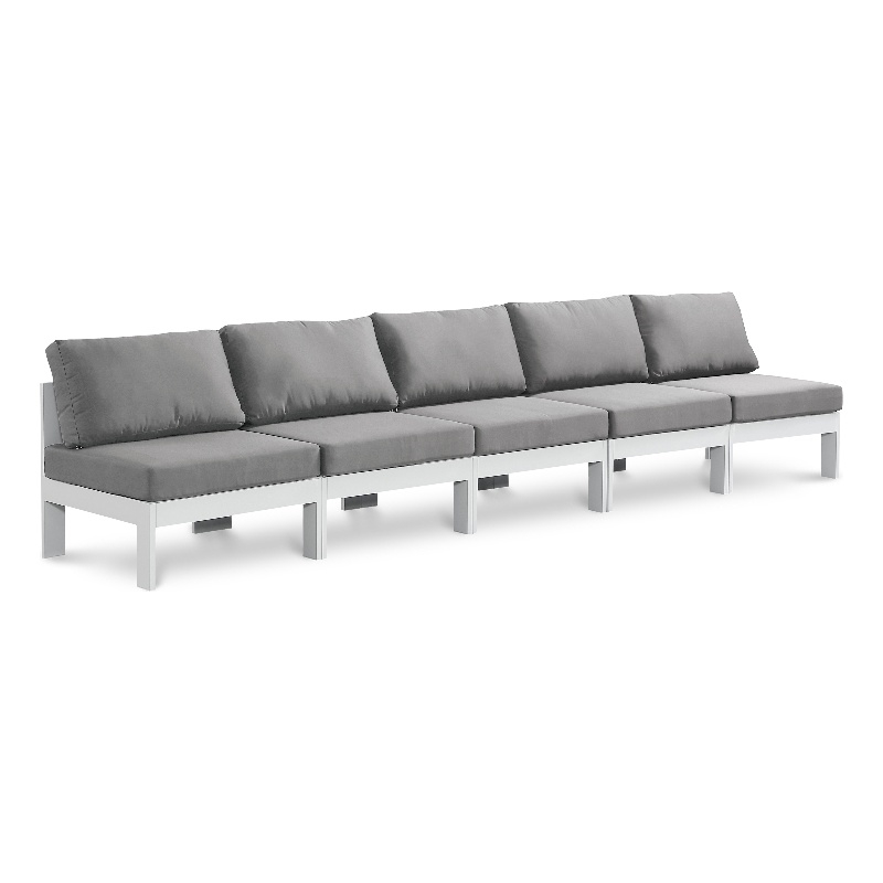 Meridian Furniture Nizuc Grey Outdoor Patio Modular Sofa