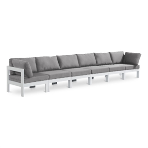 Meridian Furniture Nizuc Grey Outdoor Patio Modular Sofa