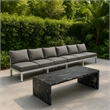 Meridian Furniture Nizuc Grey Outdoor Patio Modular Sofa