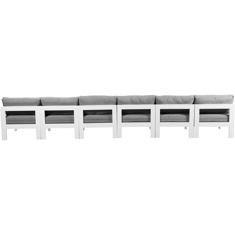 Meridian Furniture Nizuc Grey Outdoor Patio Modular Sofa