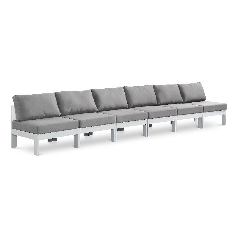 Meridian Furniture Nizuc Grey Outdoor Patio Modular Sofa