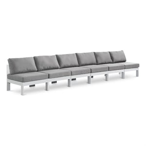 Meridian Furniture Nizuc Grey Outdoor Patio Modular Sofa